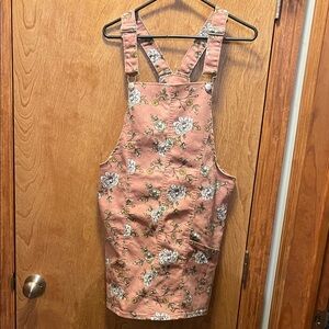 Floral Pink Overall Dress